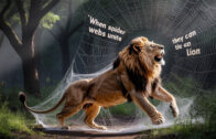 When spider webs unite, they can tie up a lion